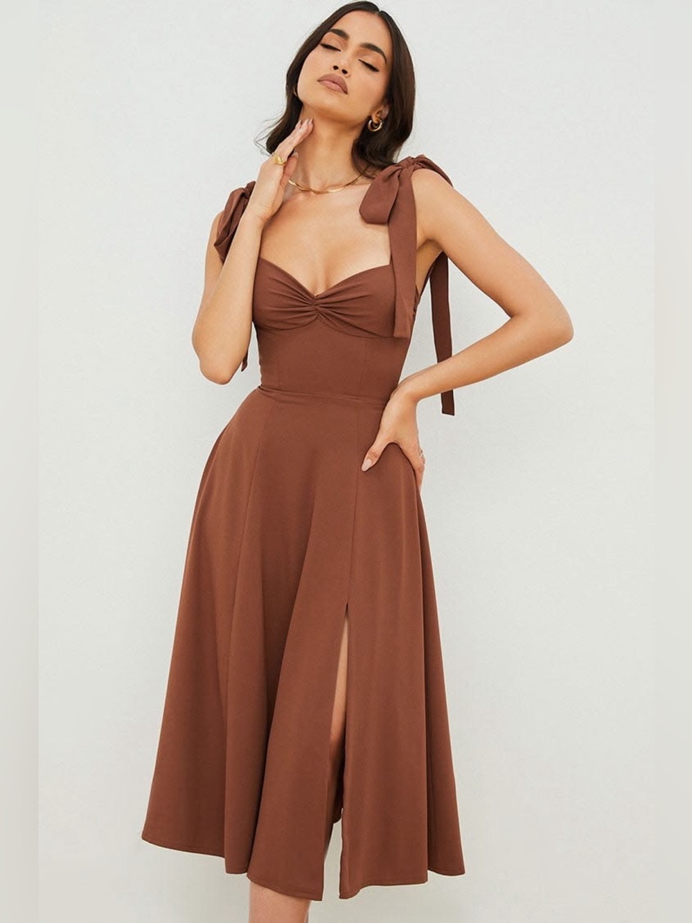 HOUSE OF CB 'Alicia' Cocoa
Midi Sundress - Picture 2 of 8